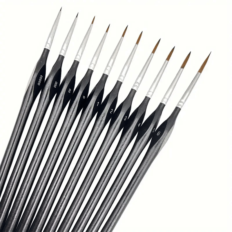 Bea Mini Tools: 10pc Round Brush Detail Set