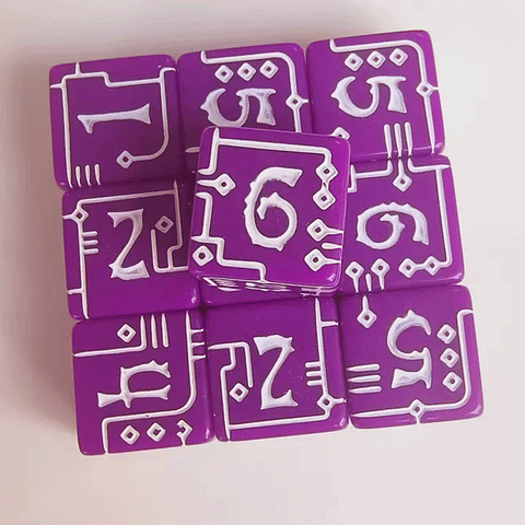 Amethyst Circuit - 10pc D6 set with free dice bag