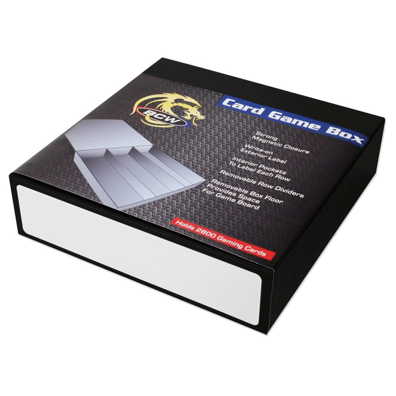 BCW Card Game Box – 3 Row – Black & White