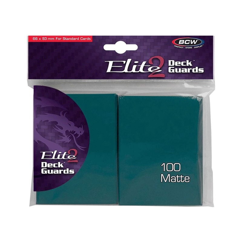 BCW Deck Guard Elite 2 Matte Sleeves (100 Pack) - Teal