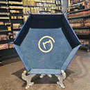 Bea Games Hexagon Dice Tray  - Dark Blue with White