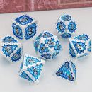 Kraken Stone - 7 Piece Metal Polyhedral Dice Set & Dice Case