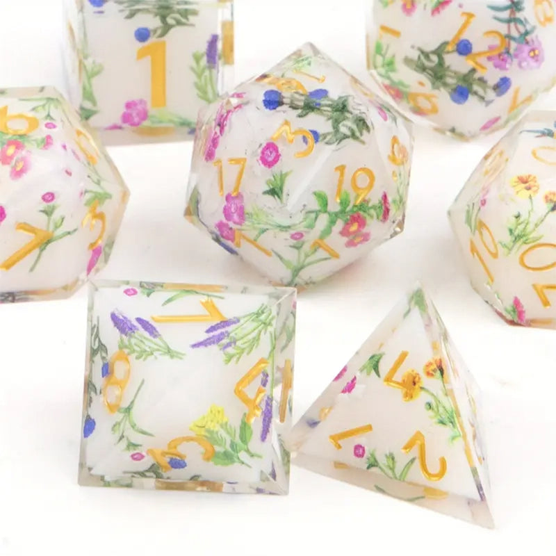 Tiggy Winkles - Handcrafted Sharp Edge Dice Set & Dice Case