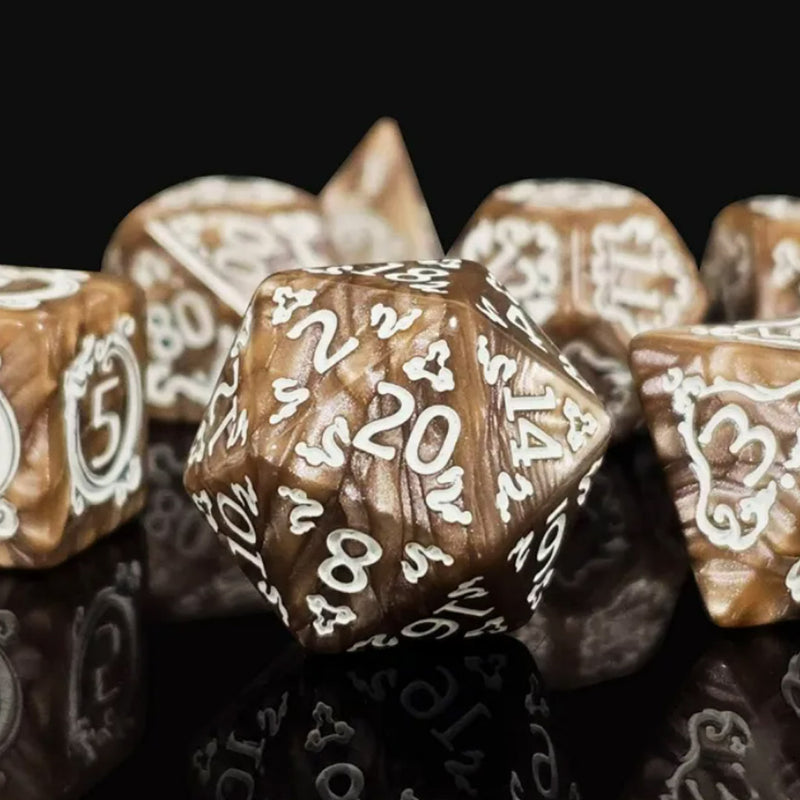 Flying Monkeys - 7 Piece Polyhedral Dice Set + Dice Bag