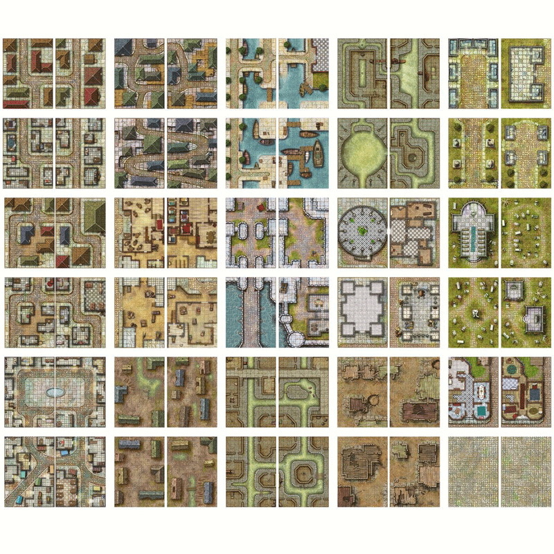 Giant Book of Battle Mats - Streets, Sewers & Cemeteries
