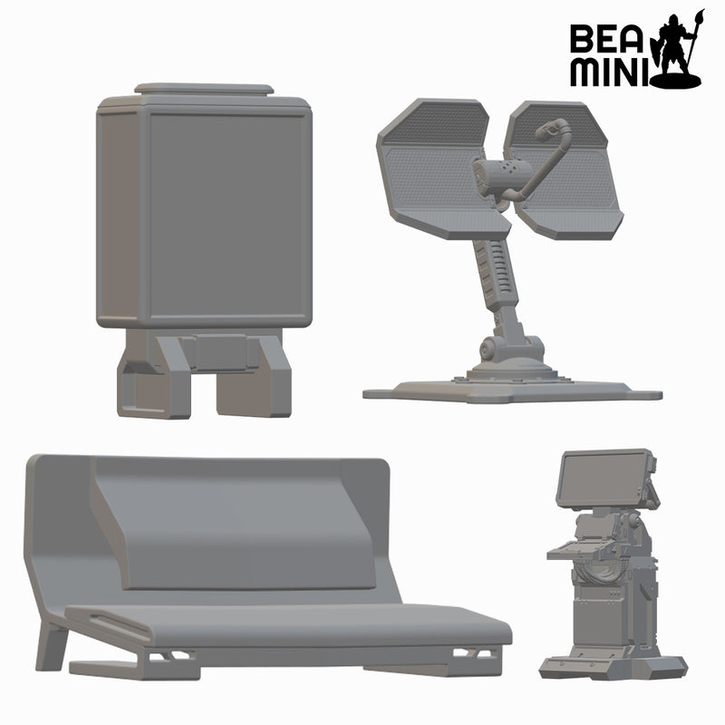 SCI-FI City Scatter 2 | BeaMini Unpainted RPG Miniatures