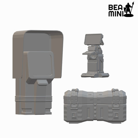 SCI-FI City Scatter 1 | BeaMini Unpainted RPG Miniatures