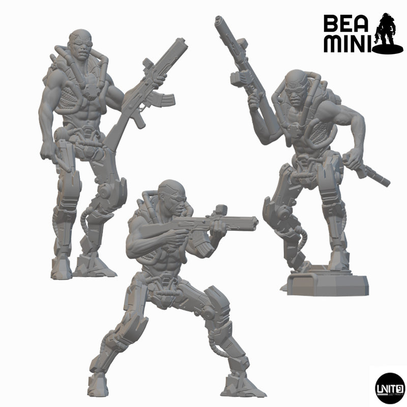 Gangsta Crew | BeaMini Unpainted Sci-fi Miniatures