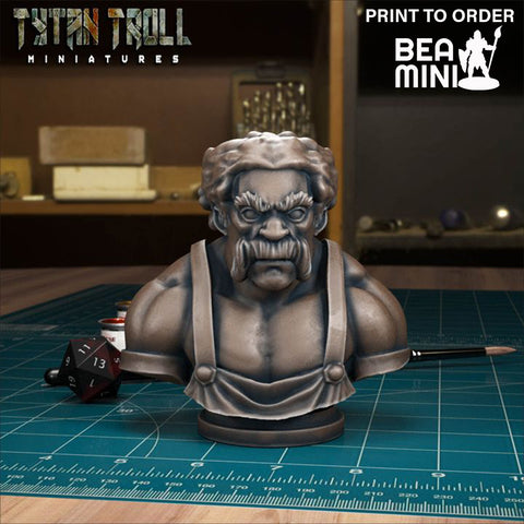 Curse of Strahd - Crygori Strum Bust | BeaMini Print to Order Miniatures