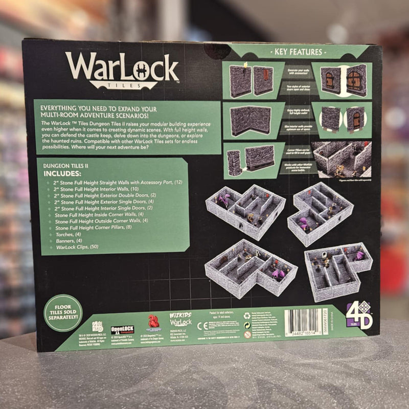 Dungeon Tiles II Full Height Stone Walls Expansion - WarLock Tiles