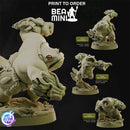 Melee Smasher Toads | BeaMini Print to Order Miniatures