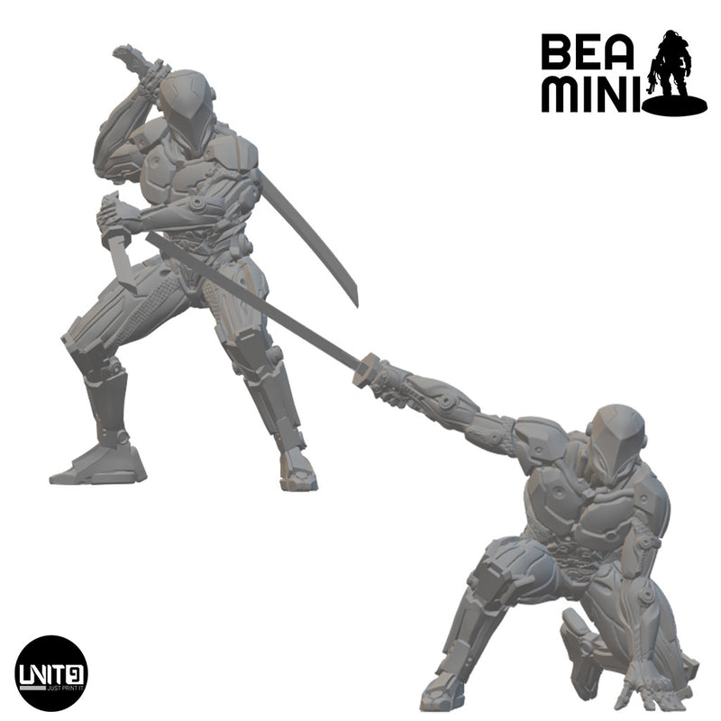 Kuroshi - Corporate Assassins | BeaMini Unpainted Sci-fi Miniatures