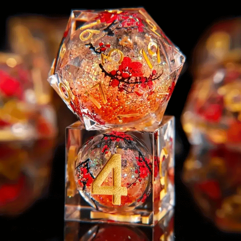 Orange Blossom - Sharp Edge Liquid Core Dice