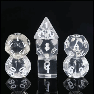 Snow Melt - 7 Piece Polyhedral Dice Set + Dice Bag