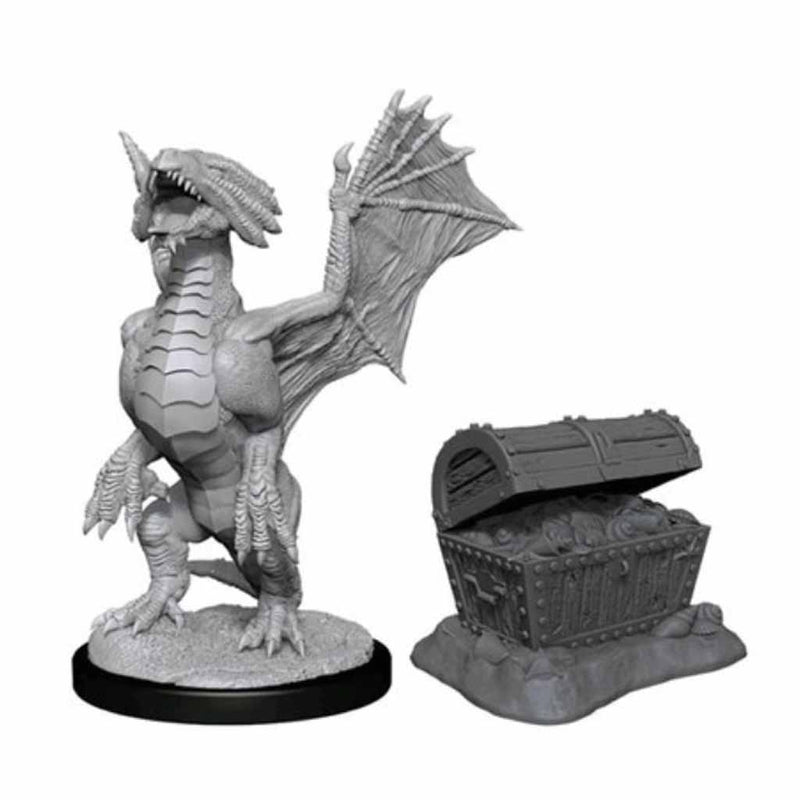 Bronze Dragon Wyrmling and Sea Treasure Nolzur's Marvelous Unpainted Miniatures - Bea DnD Games