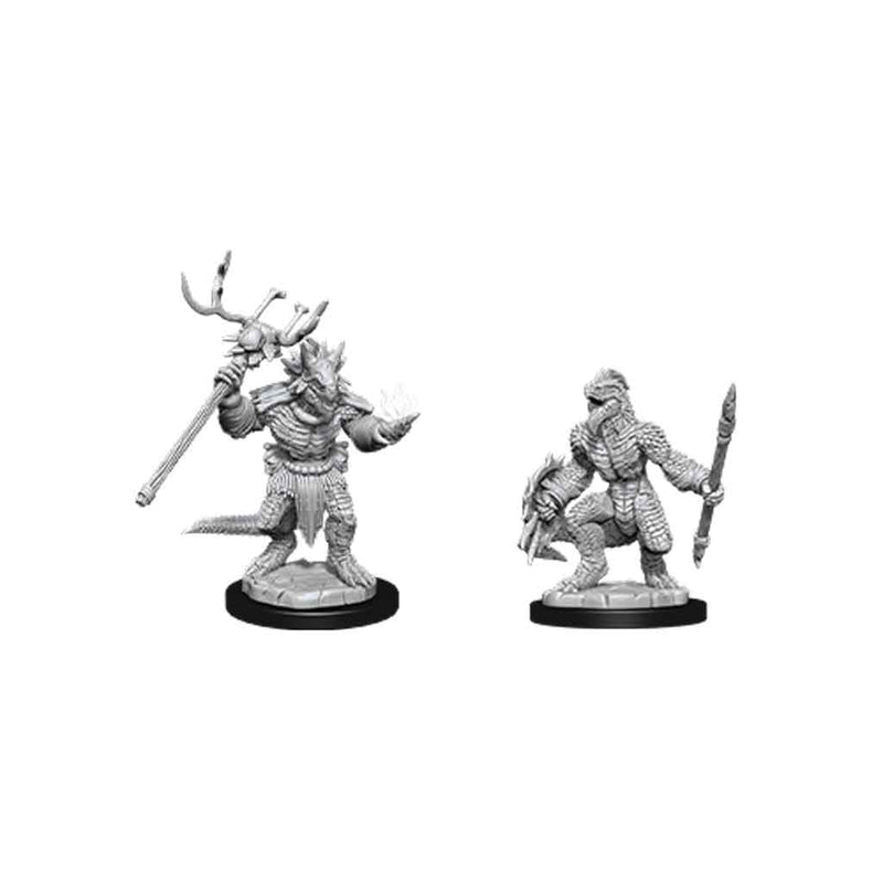 Lizardfolk & Lizardfolk Shaman Nolzur's Marvelous Unpainted Miniatures - Bea DnD Games